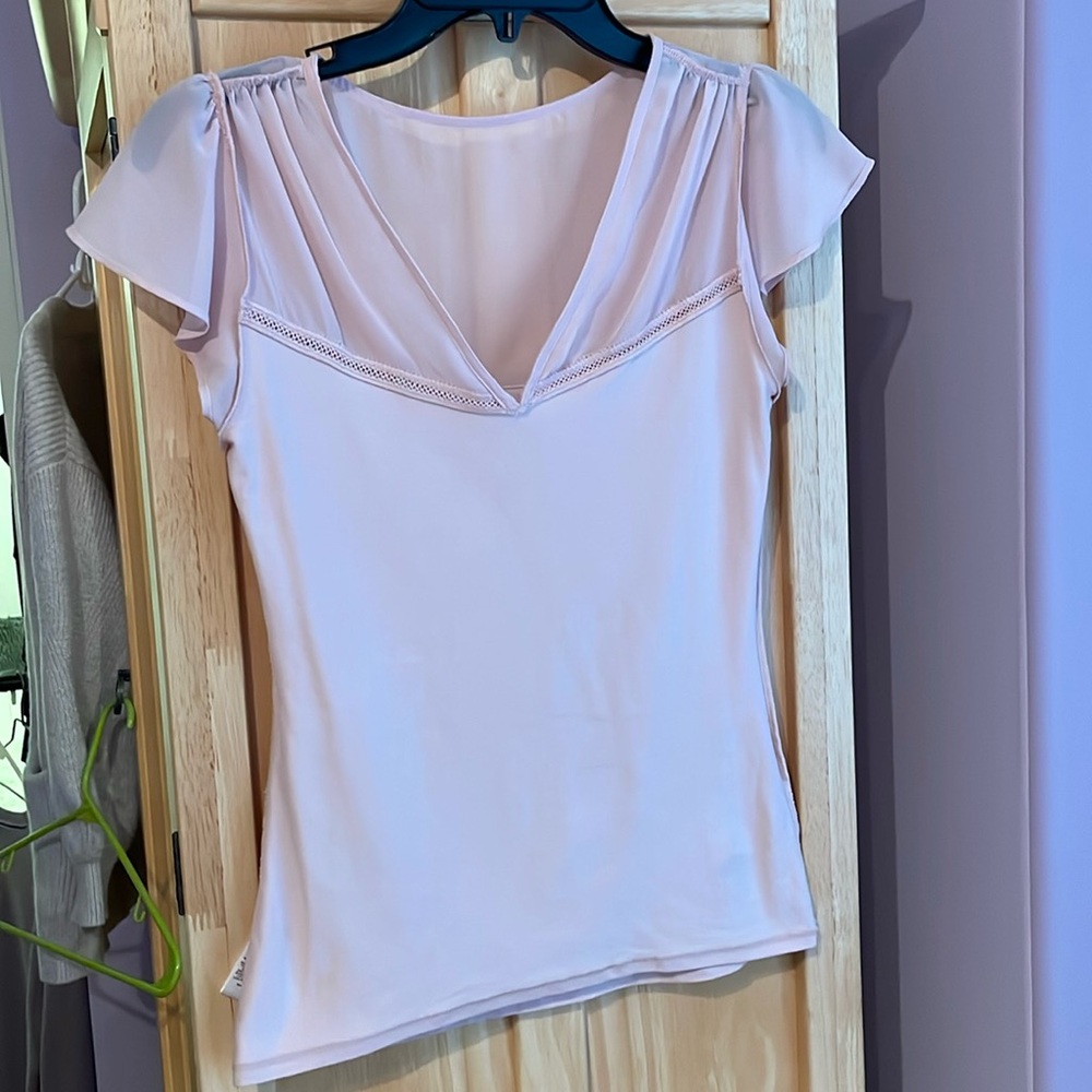 Light Pink Short Sleeve Blouse